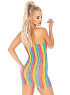 Tube dress, lace, rainbow color